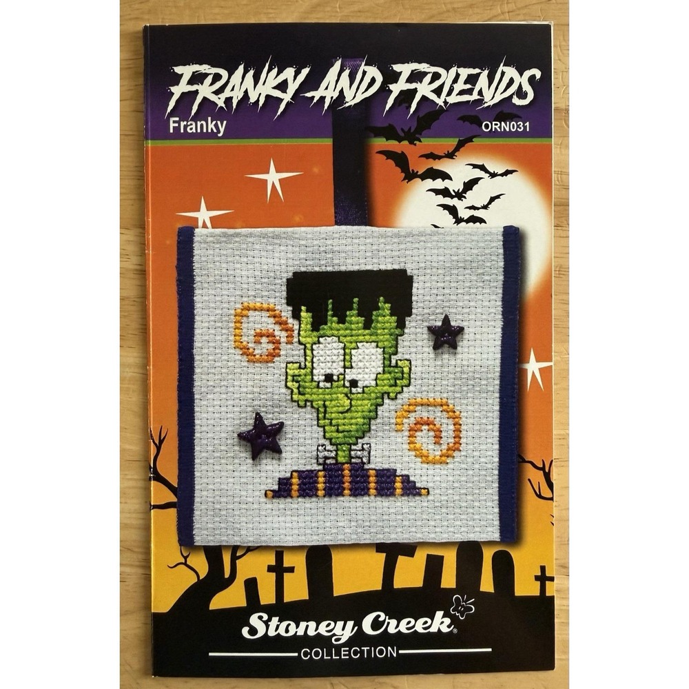 Franky & Friends Frankenstein Cross Stitch Design Leaflet Stoney Creek Halloween